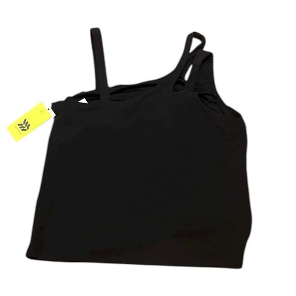All In Motion Black Asymmetrical Strap Tank Top, Size L, NWT - Picture 5 of 13